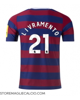 Newcastle United Tino Livramento #21 Maglia Gara Trasferta Repliche 2024-25